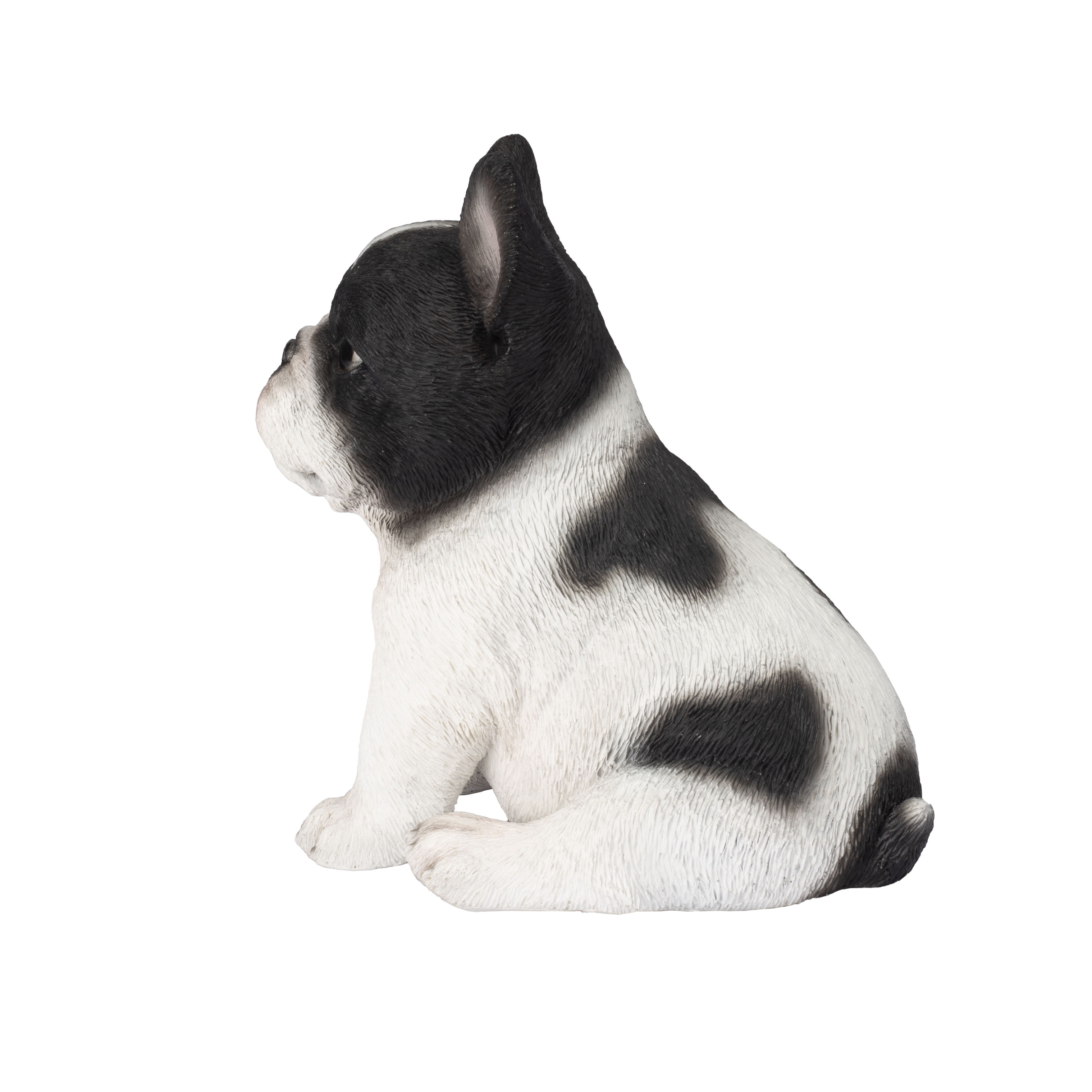 SOREAL White & Black French Bulldog Decorative Puppy Figurine for Home & Garden Décor, Polyresin Dog Statue, Realistic Design Weather-Resistant Indoor/Outdoor Decor