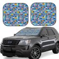 thumbnail image 1 of Lsque Mignon Poisson Plat 2 Pcs Pare-Soleil / Couvertures de Fenêtre Pliables / Accessoires de Voiture Réfléchissent UV pour Voitures Universelles SUV Camion-Grand, 1 of 6