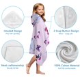 thumbnail image 7 of Pink Butterfly Pattern Hooded Bath Towel，50"x30" for Ages 3 To 12 Kids, Quick Dry Lightweight Soft Microfiber Hood Beach Towel Cover Up for Kids, 7 of 7