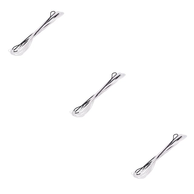 pitrice Bow Accessories 12 Strands Weaving Bowstring Assist Abrasion Resistant Fast Flight Archery Stringer Easy Operation Black white 70inch 3Set