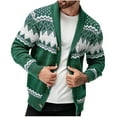 thumbnail image 2 of Bixock Men Knit Cardigan Jackets,Knit Outerwear Jackets for Men,Men's Outwear Jackets Solid Color Christmas Theme Knit Cardigan Long Sleeve Lapel Collar Sweater Jacket, 2 of 4