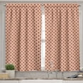 thumbnail image 2 of Ambesonne Peach Valance & Curtain, Abstract European Design, 55"x24", Peach Black, 2 of 7