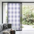 thumbnail image 2 of Non-Adhesive Static Cling Window Tint, Purple White Buffalo Check Window Privacy Film Frosted, Farmhouse Plaid Modern Geometric Insulated Windows Frosted Films for Living room, 35.4 x 78.7 Inches, 2 of 9