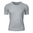 thumbnail image 4 of Plus Size Men's Lightweight Mesh Outdoor Running Sports Top, Short Sleeve Breathable Quick Dry Shirt, Solid Color Athletic Active Tee, Pocket Training Gym Workout Hiking Travel, 4 of 9