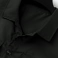 thumbnail image 6 of VBTAPA Men's Cargo Shirt Relaxed Fit Short Sleeve Button Down Shirts Summer Casual Work Shirt Lightweight Untucked Dress Shirts with Pockets Black L, 6 of 7