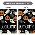 thumbnail image 6 of Welcome Halloween Boo Ghosts Pumpkins Spider Web House Flag Large 28X40 Inch Big Vertical Double Sided Yard Outdoor Outside Holiday Decoration, 6 of 6