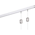 thumbnail image 2 of STAS Minirail Picture Hanging System Set - Covers 4.92 ft of Wall Space - Smallest Picture Rail & Art Hanging Gallery Kit for Art Display White Rails, Includes 2 Hooks & Cords, 2 of 9