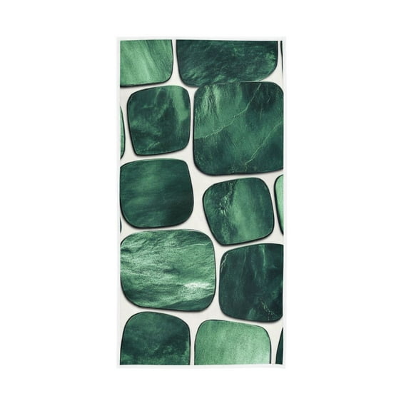 Green Beautiful Stone Face Towel Absorbent Hand Towels Bath Sport Gym