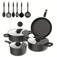 thumbnail image 1 of DEBGFS SDOTXA13pcs Cookware - Kitchen Sets,Black 13pcs Cookware, 1 of 6