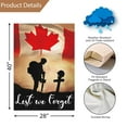 thumbnail image 3 of shiyou-Lest We Forget Garden Flag Outdoor Decorations Double Sided Burlap Banner Canada Patriotic Canadian Home Outside Outdoor Decor 28 x 40 Inch (Only Flags), 3 of 4