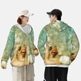 thumbnail image 4 of Daiia Starfish And Seashell UPF 50+ Sun Protection Hoodie Jacket Lightweight Long Sleeve Sun Shirt for Women Men with Pocket Hiking Outdoor-Large, 4 of 7