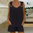 thumbnail image 4 of yievot Womens Summer Loungewear Pajamas Sets 2 Piece Tank Top and Shorts Lounge Sleepwear Pjs Set, 4 of 7