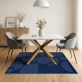 thumbnail image 3 of ODIKA 5'x7' Ultra-Soft Area Rug, Deep Blue Geometric Design Accent Contemporary Artistic with Bold Symmetry Washable, Bare feet friendly, Silk-Touch for Bedroom Home office, 3 of 7