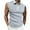 Gray, variant on WREESH Men's Fashion Henley Shirts V-Neck Tank Tops Summer Personality Casual Slim Solid Color Sleeveless Turndown Collar Blouse & Shirt Workout Tops Light Blue