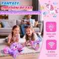 thumbnail image 3 of Unicorn Remote Control Car Toys for Girl - RC Stunt Cars 4WD 360° Rotating | Pink Remote Control Vehicle 2.4GHz Toy Car with LED Lights, Birthday Gift for 3 4 5 6 7 8 9 Year Old Girls, 3 of 8