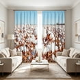 thumbnail image 6 of Tarmeek 2 Pack 160x132cm Sunshade Curtains for Windows, Light Filtering Printed Window Treatment for Living Room Bedroom, Modern Sun Blocking Drapes with Rod Pocket, Easy Install, 6 of 7