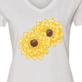 thumbnail image 4 of Inktastic Yellow Sunflowers Women's V-Neck T-Shirt, 4 of 5