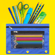 thumbnail image 4 of Estuche para lápices y bolígrafos de 3 anillas con ventana transparente, bolsa de papelería, estuche para carpetas, organizadores para el aula, paquete de 6, color azul, 4 of 5