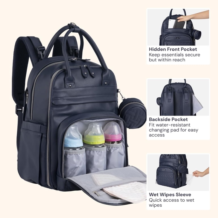 BabbleRoo Diaper Bag Backpack, Multifunction Original Baby  display picture 3