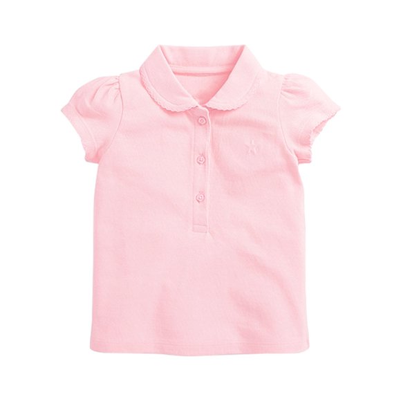 FhsagQ Tops Shirts for Girls 10-12 White Summer Men's and Women's Same Style Children's Top Lapel Short Sleeve T Shirt Christmas Shirts for Girls Girls Shirts Size 8-10 Spring 12-18 Months