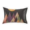 thumbnail image 7 of Yayeee Pillowcase Queen Size Set of 2 Satin Wrinkle Resistant Pillow Case, Abstract Mountain, 7 of 7