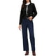 thumbnail image 2 of Abrigo de botón hacia abajo INSPIRE CHIC para mujeres, con mangas largas, cuello redondo, chaquetas vintage, negro, 2 of 6