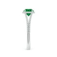thumbnail image 3 of ANGARA Natural Emerald Twist Rope Split Shank Ring in 14K White Gold for Women (Size-6mm) | May Birthstone, Birthday, Anniversary, Jewelry Gift for Women | Natural Emerald Ring, 3 of 9