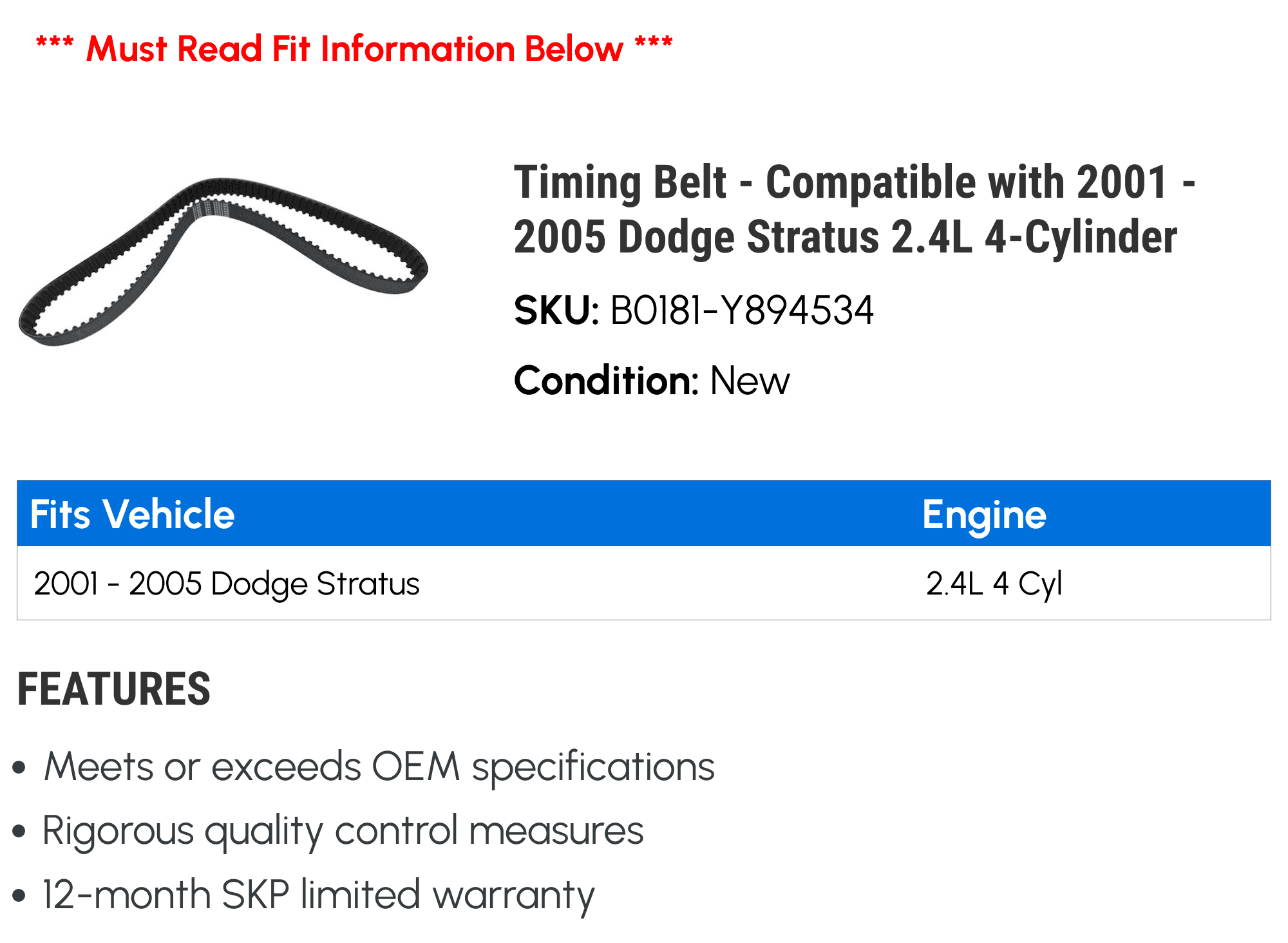 2006 dodge stratus timing belt hotsell