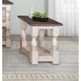 thumbnail image 6 of Rustic French Rectangle Side End Table in Distressed White/Brown Wood, 6 of 8