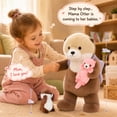 thumbnail image 3 of Tezituor 4Pcs Sea Otter Stuffed Animal with 2 Baby Otter and 1 Shell Backpack Plush, 3 of 8