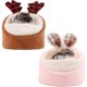 thumbnail image 1 of 2 camas para mascotas, cálidas para el invierno, para hámster (rosa/café), 1 of 1