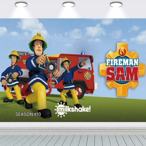 Fireman Sam school Background Wall Decor Taspestry Poster Banner Backdrop Party Supplies