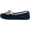 thumbnail image 3 of Clarks Holly Folded Tongue Moccasin Slipper Indoor Outdoor House Slippers Navy, 3 of 3