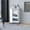 White, variant on Smooth-rolling casters & 2-bottle holder shelf | For easy mobility and beverage storage in primary living space | Enjoy convenient movement and organized storage