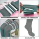 thumbnail image 4 of Calcetines altos hasta el muslo para mujer de talla grande para muslos gruesos - Extra largos a rayas gruesos, 4 of 5