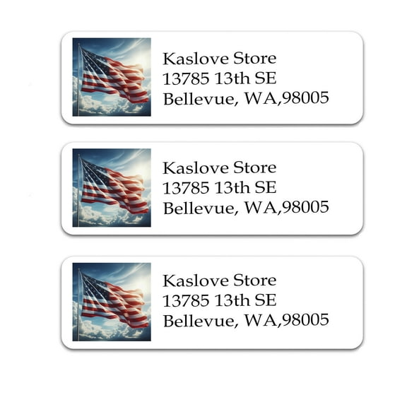 Personalized Return Address Labels Photo - Set of 300 Custom Photo or Logo Mailing Labels for Envelopes, Self Adhesive Flat Sheet Rectangle Personalized Name Stickers