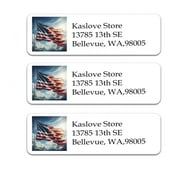 Personalized Return Address Labels Photo - Set of 300 Custom Photo or Logo Mailing Labels for Envelopes, Self Adhesive Flat Sheet Rectangle Personalized Name Stickers