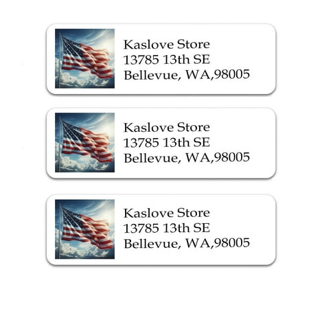Personalized Return Address Labels Photo - Set of 300 Custom Photo or Logo Mailing Labels for Envelopes, Self Adhesive Flat Sheet Rectangle Personalized Name Stickers