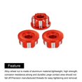 thumbnail image 4 of Tuercas Hexagonales de Aluminio Unique Bargains M4 Rojo 4Pcs, 4 of 6
