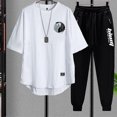thumbnail image 3 of Camiseta de hombre de alta calidad, conjuntos de pantalones superiores, ropa informal para hombre, oferta básica, venta al por mayor, pantalones gráficos de estilo coreano, 5xl de algodón, 3 of 5