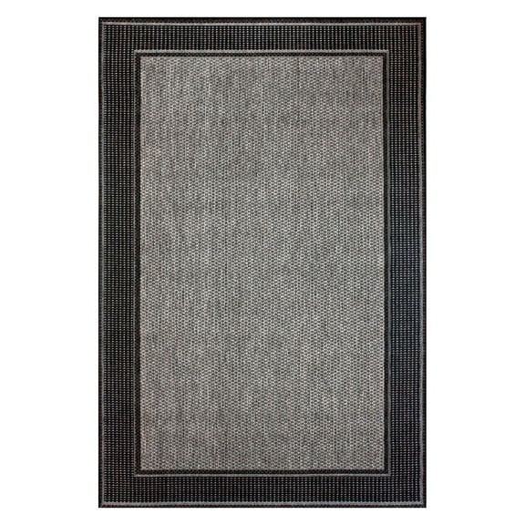 nuLOOM Gris Border Indoor/Outdoor Area Rug, 5' 3" x 7' 6", Gray