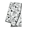 Lambs & Ivy Classic Snoopy Minky and Sherpa Baby Blanket - White/Black