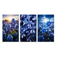 thumbnail image 2 of Designart "Blissful Bluebonnet Blooms II" Floral & Botanical Wall Art Set Of 3 - Blue Blue Bonnets Canvas Set For Living Room Decor, 2 of 7