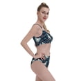 thumbnail image 4 of Vsdgher Womens High Waisted Bikini Sets Two Piece Swimsuit Glowing Butterfly Print Tummy Control Bathing Suit-X-Large, 4 of 8