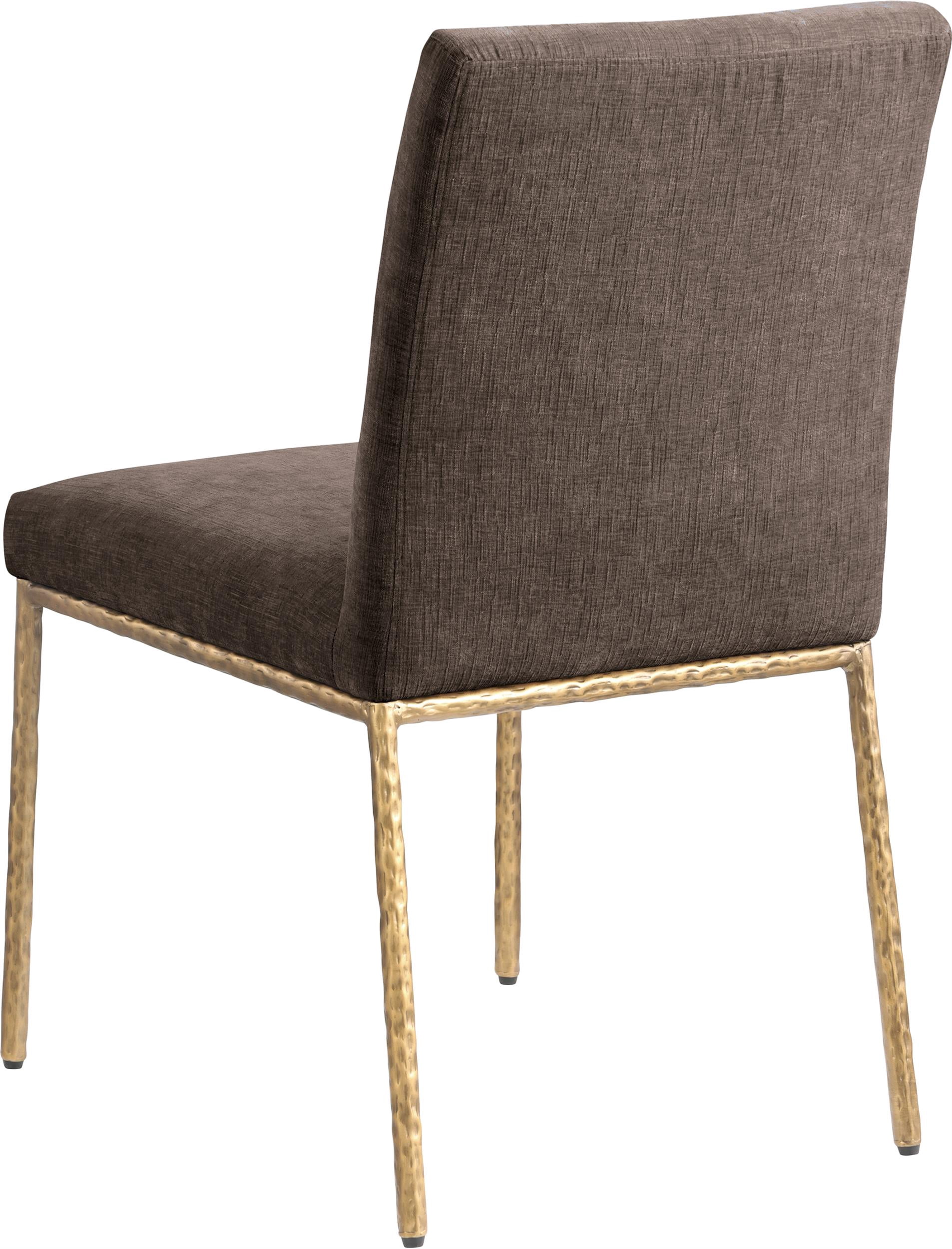 Meridian Furniture Reeves Brown Chenille Fabric Dining Side Chair (Set of 2)