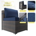 thumbnail image 3 of ALAULM 7 Piece Patio Furniture Sets, Outdoor Patio Sectional Outdoor Furniture Set, W/Coffee Table & Thick Cushions, Navy Blue, 3 of 9
