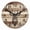A041, variant on 12 Inch Wall Clock Battery Operated Round Clock for Office, Kitchen, Outdoor, Living Room, Stenciled Deer Head With Antlers On Rustic Wood Background