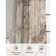 thumbnail image 6 of Farmhouse Wood Grain Sheer Curtains 84 Inch Length 2 Panels Set for Living Room/Bedroom, Vintage Country Barn Gate Brown Kitchen Curtains Grommet Semi-Sheer Curtains Window Treatments 52"x84"x2, 6 of 7