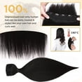 thumbnail image 4 of MY-LADY 10''-24'' 5 Clips in Human Hair Extensions Thick Real Natural Hair Pieces 100% Full Head Remy Hair 20inch #01 Jet Black(Heavy), 4 of 8