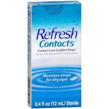 Refresh Contact Lens Comfort Eyecare, Dry Eye Moisture Drops, 0.4oz, 4-Pack